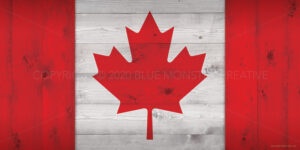 Canada Day Sign - Faux Wood