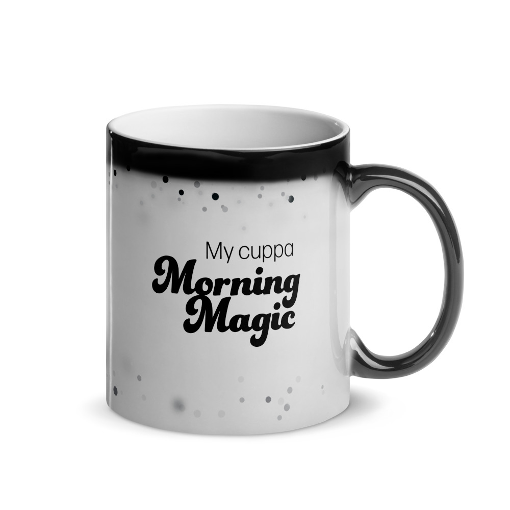 Featured image for “Cuppa Morning Magic Mug – Black – HEAT REVEALING”