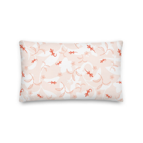 Lizard Light Pillow - Coral
