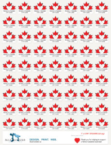 Grown in Canada with Love Stickers