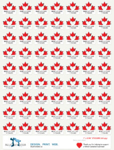Made with Love in Canada Stickers - Heart Cut