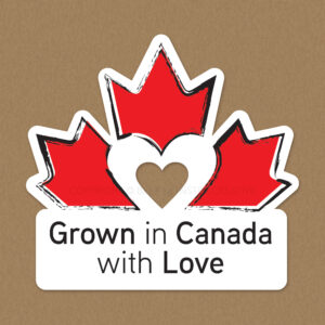 Grown in Canada with Love Stickers