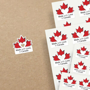 Made with Love in Canada Stickers