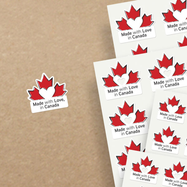 Made with Love in Canada Stickers