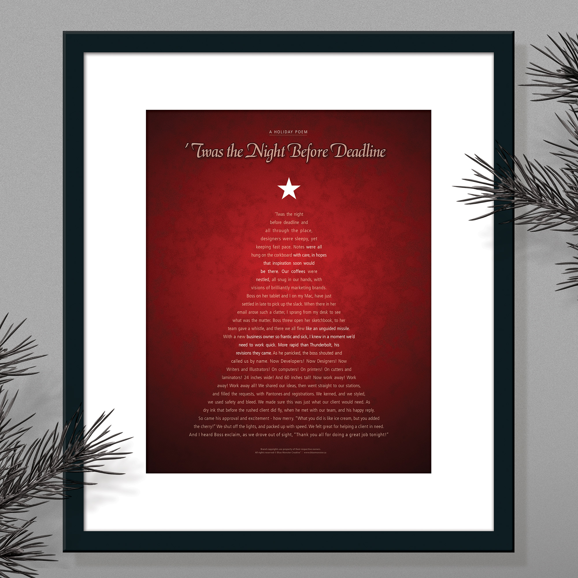 Featured image for “PRINTABLE - Poster - Twas The Night Before Deadline”
