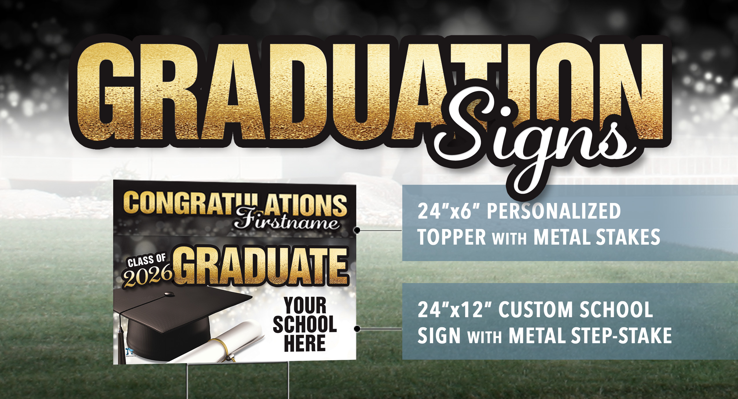 Graduation 2026 Lawn Sign and Topper